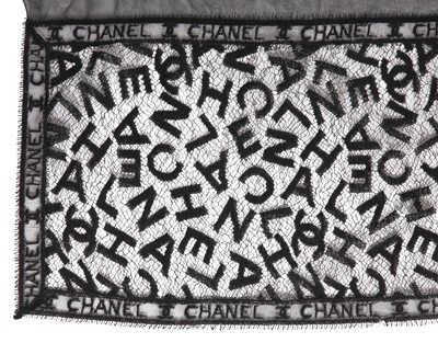 Lot 73 - A Chanel by Karl Lagerfeld black lace and chiffon evening dress, Autumn-Winter 1998-99