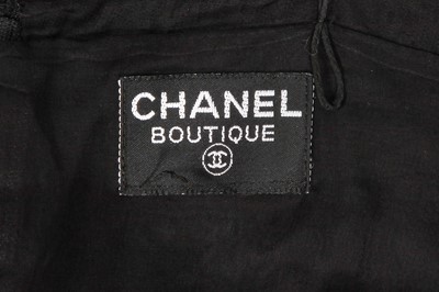 Lot 73 - A Chanel by Karl Lagerfeld black lace and chiffon evening dress, Autumn-Winter 1998-99