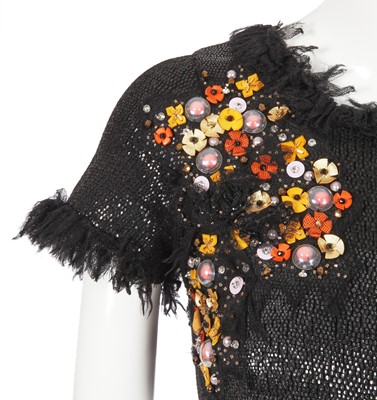 Lot 58 - A Chanel by Karl Lagerfeld embellished black wool dress, 'Paris-Monte Carlo' collection, Métiers d'Art, Pre-Fall 2007
