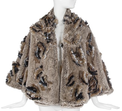 Lot 1 - A Chanel by Karl Lagerfeld faux fur and feather cape, Autumn-Winter 2018-19