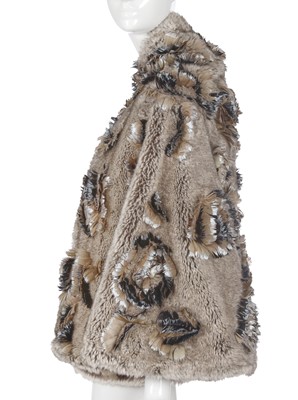 Lot 1 - A Chanel by Karl Lagerfeld faux fur and feather cape, Autumn-Winter 2018-19