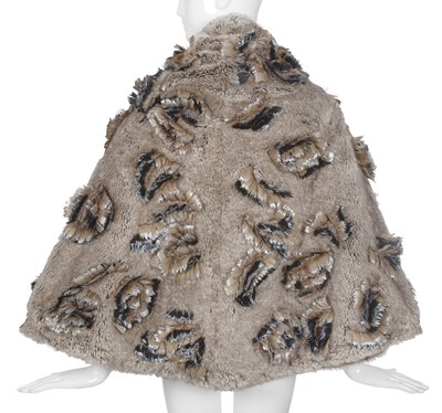 Lot 1 - A Chanel by Karl Lagerfeld faux fur and feather cape, Autumn-Winter 2018-19
