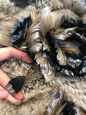 Lot 1 - A Chanel by Karl Lagerfeld faux fur and feather cape, Autumn-Winter 2018-19