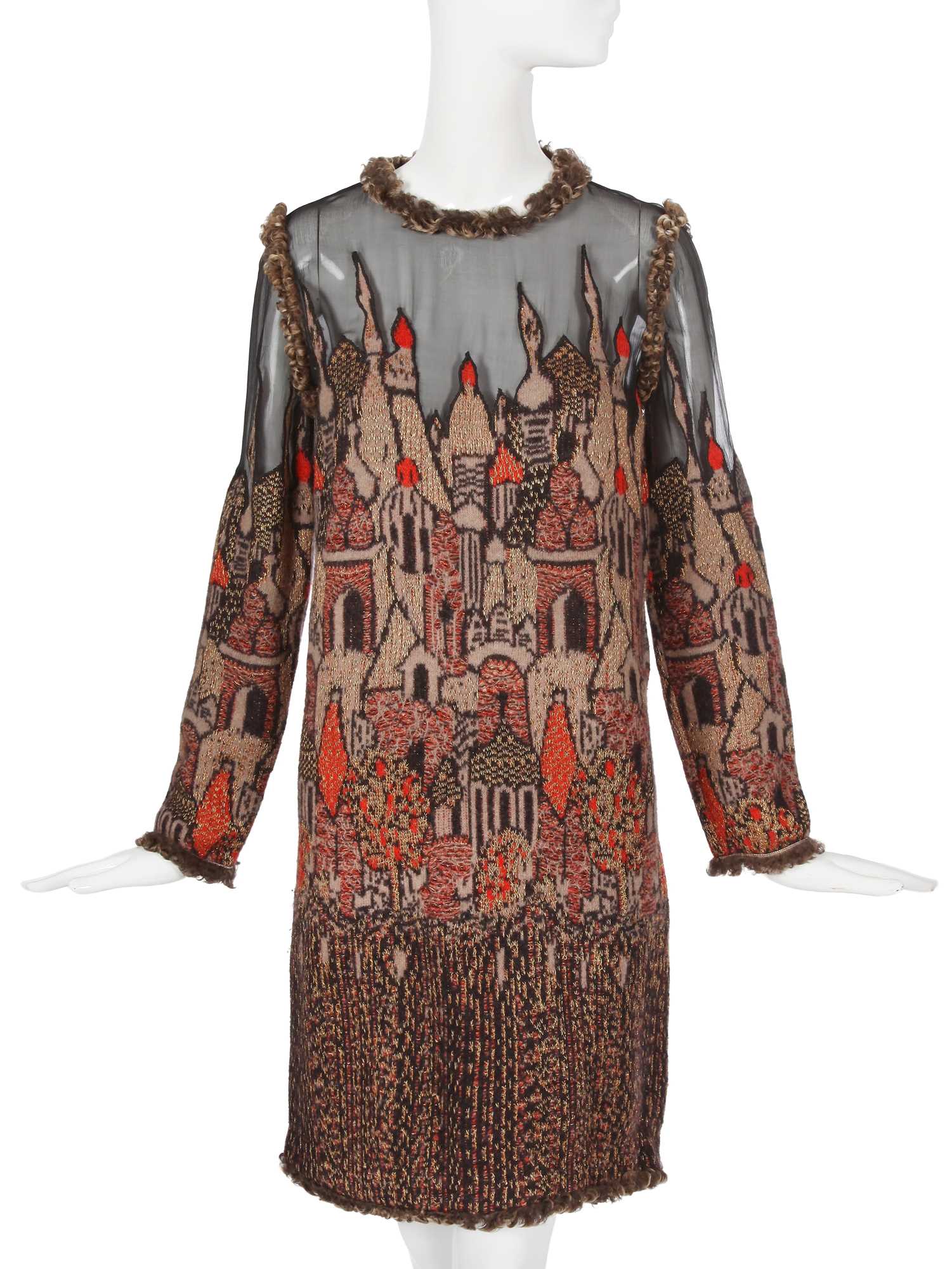 Lot 50 - A Chanel by Karl Lagerfeld knitted wool dress, 'Paris-Moscou' collection, Métiers d'Art, Pre-Fall 2009