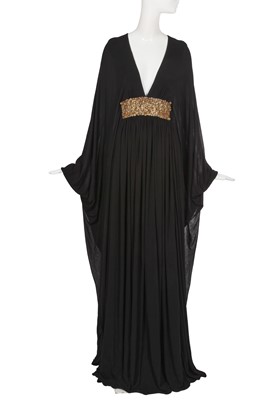 Lot 128 - An Alexander McQueen black jersey evening gown, commercial collection, 2010