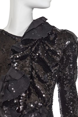 Lot 66 - A Miley Cyrus-worn Francesco Scognamiglio haute couture black sequined cocktail dress, Spring-Summer 2019