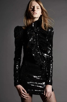 Lot 66 - A Miley Cyrus-worn Francesco Scognamiglio haute couture black sequined cocktail dress, Spring-Summer 2019