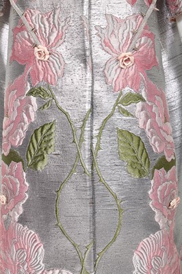 Lot 63 - A Björk-worn Francesco Scognamiglio haute couture embellished silver lamé coat, Spring-Summer 2017