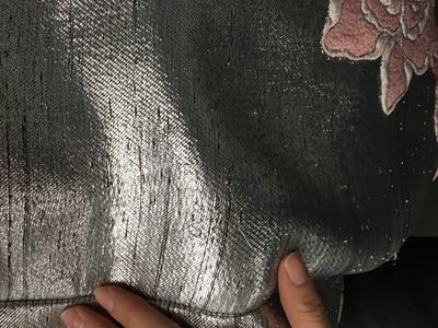 Lot 63 - A Björk-worn Francesco Scognamiglio haute couture embellished silver lamé coat, Spring-Summer 2017