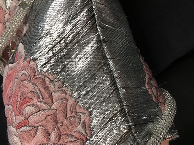 Lot 63 - A Björk-worn Francesco Scognamiglio haute couture embellished silver lamé coat, Spring-Summer 2017