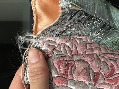 Lot 63 - A Björk-worn Francesco Scognamiglio haute couture embellished silver lamé coat, Spring-Summer 2017