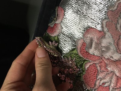 Lot 63 - A Björk-worn Francesco Scognamiglio haute couture embellished silver lamé coat, Spring-Summer 2017