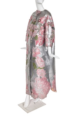 Lot 63 - A Björk-worn Francesco Scognamiglio haute couture embellished silver lamé coat, Spring-Summer 2017
