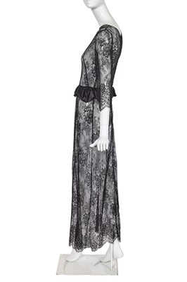 Lot 57 - A Madonna-worn Francesco Scognamiglio black lace evening dress, Pre-Fall 2011