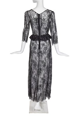 Lot 57 - A Madonna-worn Francesco Scognamiglio black lace evening dress, Pre-Fall 2011