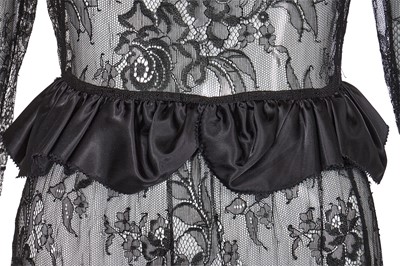 Lot 57 - A Madonna-worn Francesco Scognamiglio black lace evening dress, Pre-Fall 2011
