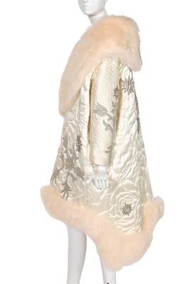 Lot 64 - A Nicki Minaj-worn Francesco Scognamiglio haute couture embellished fur and satin coat, Autumn-Winter 2017-18