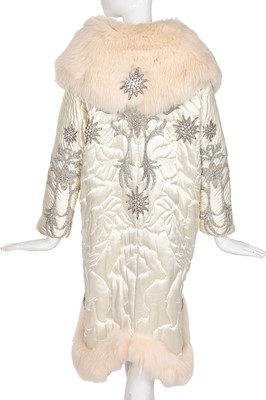 Lot 64 - A Nicki Minaj-worn Francesco Scognamiglio haute couture embellished fur and satin coat, Autumn-Winter 2017-18