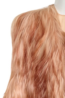 Lot 65 - A Lady Gaga-worn Francesco Scognamiglio peach organza and fur ensemble, Autumn-Winter 2017-18