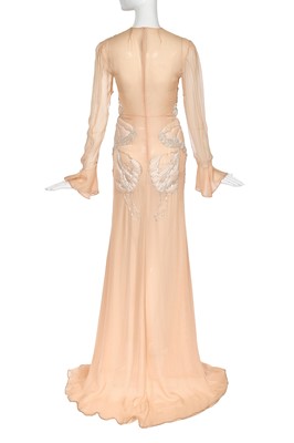 Lot 65 - A Lady Gaga-worn Francesco Scognamiglio peach organza and fur ensemble, Autumn-Winter 2017-18