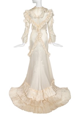 Lot 60 - An Emma Watson-worn Francesco Scognamiglio haute couture ivory organza evening gown, Autumn-Winter 2016-17