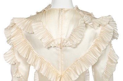 Lot 60 - An Emma Watson-worn Francesco Scognamiglio haute couture ivory organza evening gown, Autumn-Winter 2016-17