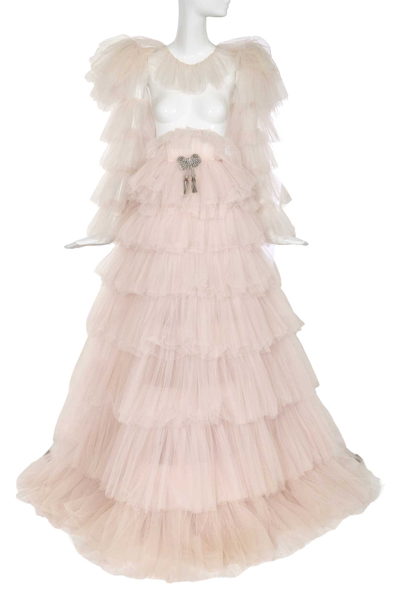 Lot 68 - An Elle Fanning-worn Francesco Scognamiglio haute couture pale pink tulle gown, Autumn-Winter 2019-20