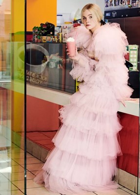 Lot 68 - An Elle Fanning-worn Francesco Scognamiglio haute couture pale pink tulle gown, Autumn-Winter 2019-20
