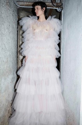 Lot 68 - An Elle Fanning-worn Francesco Scognamiglio haute couture pale pink tulle gown, Autumn-Winter 2019-20