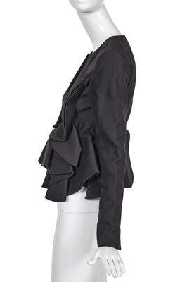 Lot 58 - A Lady Gaga-worn Francesco Scognamiglio black raw silk jacket, Spring-Summer 2012