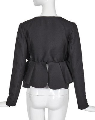Lot 58 - A Lady Gaga-worn Francesco Scognamiglio black raw silk jacket, Spring-Summer 2012