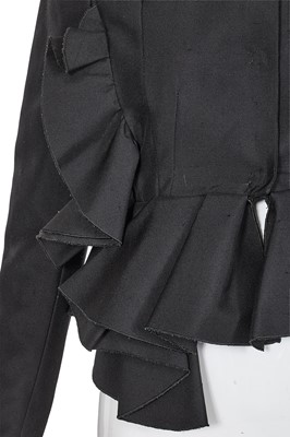 Lot 58 - A Lady Gaga-worn Francesco Scognamiglio black raw silk jacket, Spring-Summer 2012