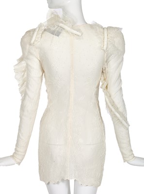 Lot 67 - A Francesco Scognamiglio haute couture white lace cocktail dress, Spring-Summer 2019