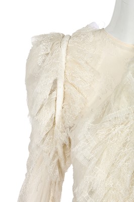 Lot 67 - A Francesco Scognamiglio haute couture white lace cocktail dress, Spring-Summer 2019