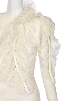 Lot 67 - A Francesco Scognamiglio haute couture white lace cocktail dress, Spring-Summer 2019