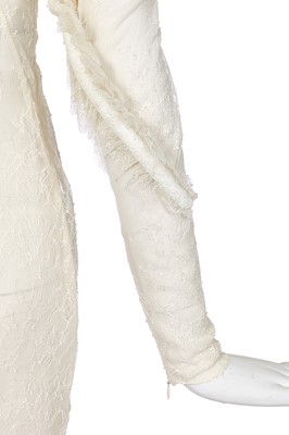 Lot 67 - A Francesco Scognamiglio haute couture white lace cocktail dress, Spring-Summer 2019
