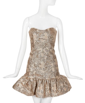 Lot 133 - A Dolce & Gabbana gold brocade cocktail dress, circa 2010