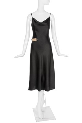 Lot 104 - A Gucci by Frida Giannini black silk-blend satin slip dress, 2008