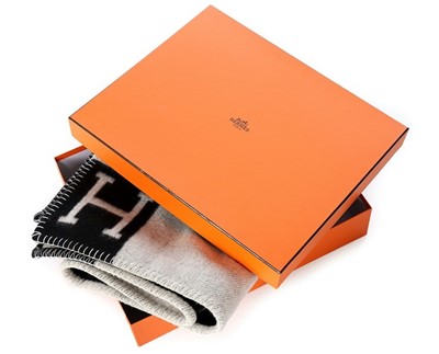 Lot 41 - Louise Wilson's pair of Hermès grey and black...