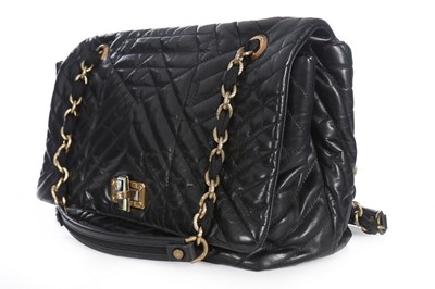 Lot 40 - Louise Wilson's Lanvin quilted black leather...