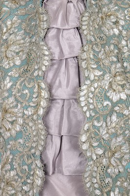 Lot 293 - A fine and rare Givenchy haute couture by Alexander McQueen lace and silk ottoman ensemble, Autumn-Winter 1999-2000