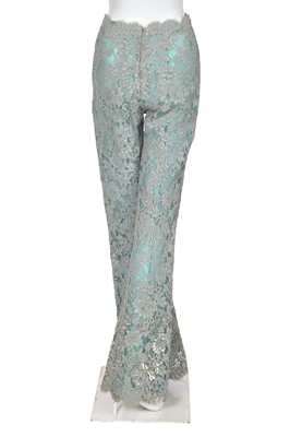 Lot 293 - A fine and rare Givenchy haute couture by Alexander McQueen lace and silk ottoman ensemble, Autumn-Winter 1999-2000