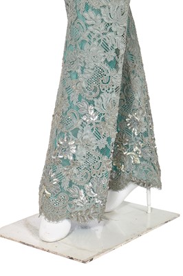 Lot 293 - A fine and rare Givenchy haute couture by Alexander McQueen lace and silk ottoman ensemble, Autumn-Winter 1999-2000
