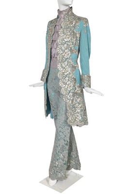 Lot 293 - A fine and rare Givenchy haute couture by Alexander McQueen lace and silk ottoman ensemble, Autumn-Winter 1999-2000