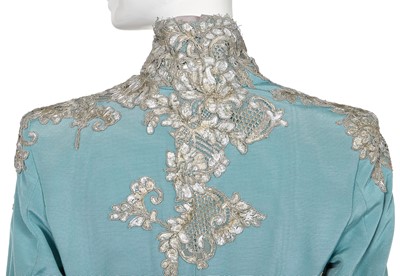 Lot 293 - A fine and rare Givenchy haute couture by Alexander McQueen lace and silk ottoman ensemble, Autumn-Winter 1999-2000