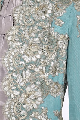 Lot 293 - A fine and rare Givenchy haute couture by Alexander McQueen lace and silk ottoman ensemble, Autumn-Winter 1999-2000