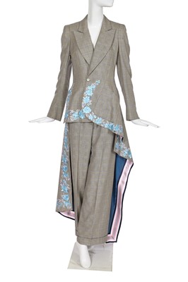 Lot 294 - A Givenchy haute couture by Alexander McQueen Prince of Wales check wool suit, Spring-Summer 1999