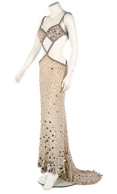 Lot 382 - Dame Shirley Bassey's white sequined 'Harem'...