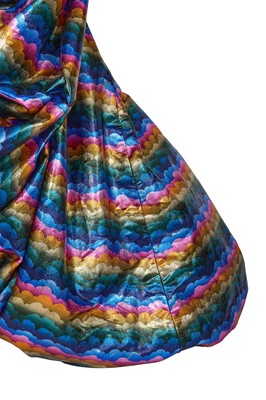 Lot 83 - A Michael Halpern rainbow cloud lamé gown, Autumn-Winter 2020-21