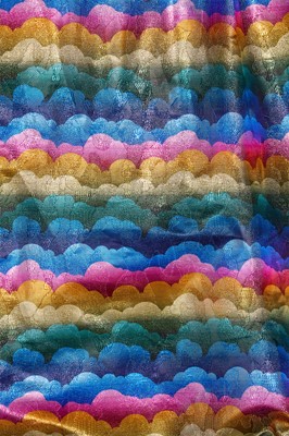 Lot 83 - A Michael Halpern rainbow cloud lamé gown, Autumn-Winter 2020-21